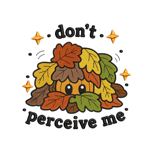 Don't Perceive Me Funny Halloween Pumpkin | Machine Embroidery Design - SG27062604