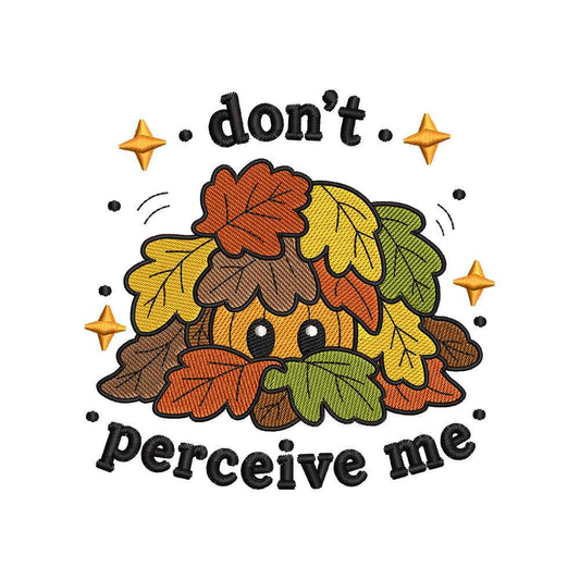 Don't Perceive Me Funny Halloween Pumpkin | Machine Embroidery Design - SG27062604