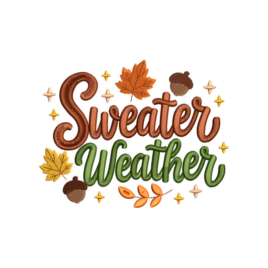 Autumn Sweater Weather Embroidery Design - SG27072601