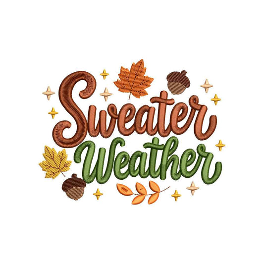 Autumn Sweater Weather Embroidery Design - SG27072601