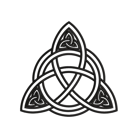 Ornate Celtic Trinity Knot Embroidery Design - Sacred Geometry Symbol SG31072697