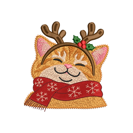 Kawaii Christmas Cat Embroidery Designs For Machine - SG27102601