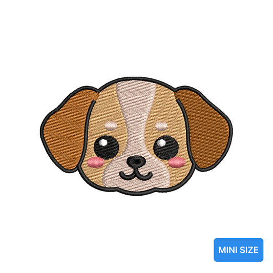 Cute Dog Face Mini Size Embroidery Design Tiny Puppy Kawaii Pet - SG280604