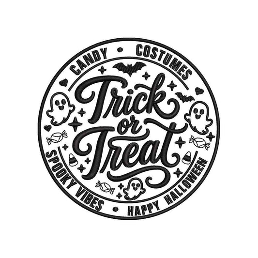 Halloween Trick Or Treat Embroidery Design - SG29072602