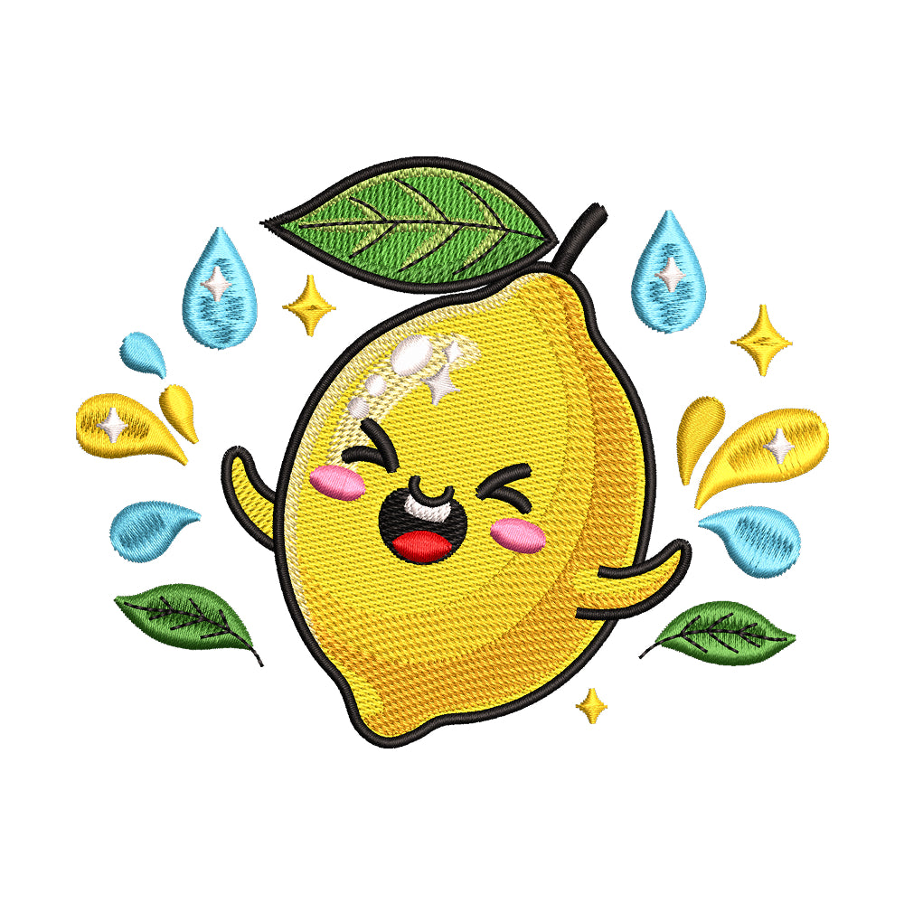 Kawaii Lemon Embroidery Design - SG30050101