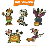 Mouse Halloween embroidery bundle