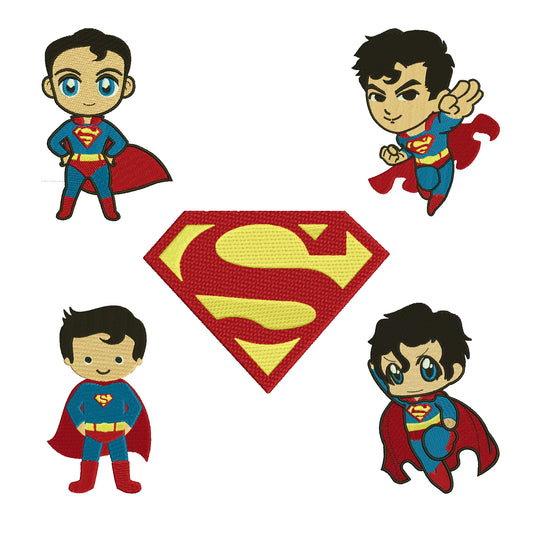 Man Superhero machine embroidery bundle