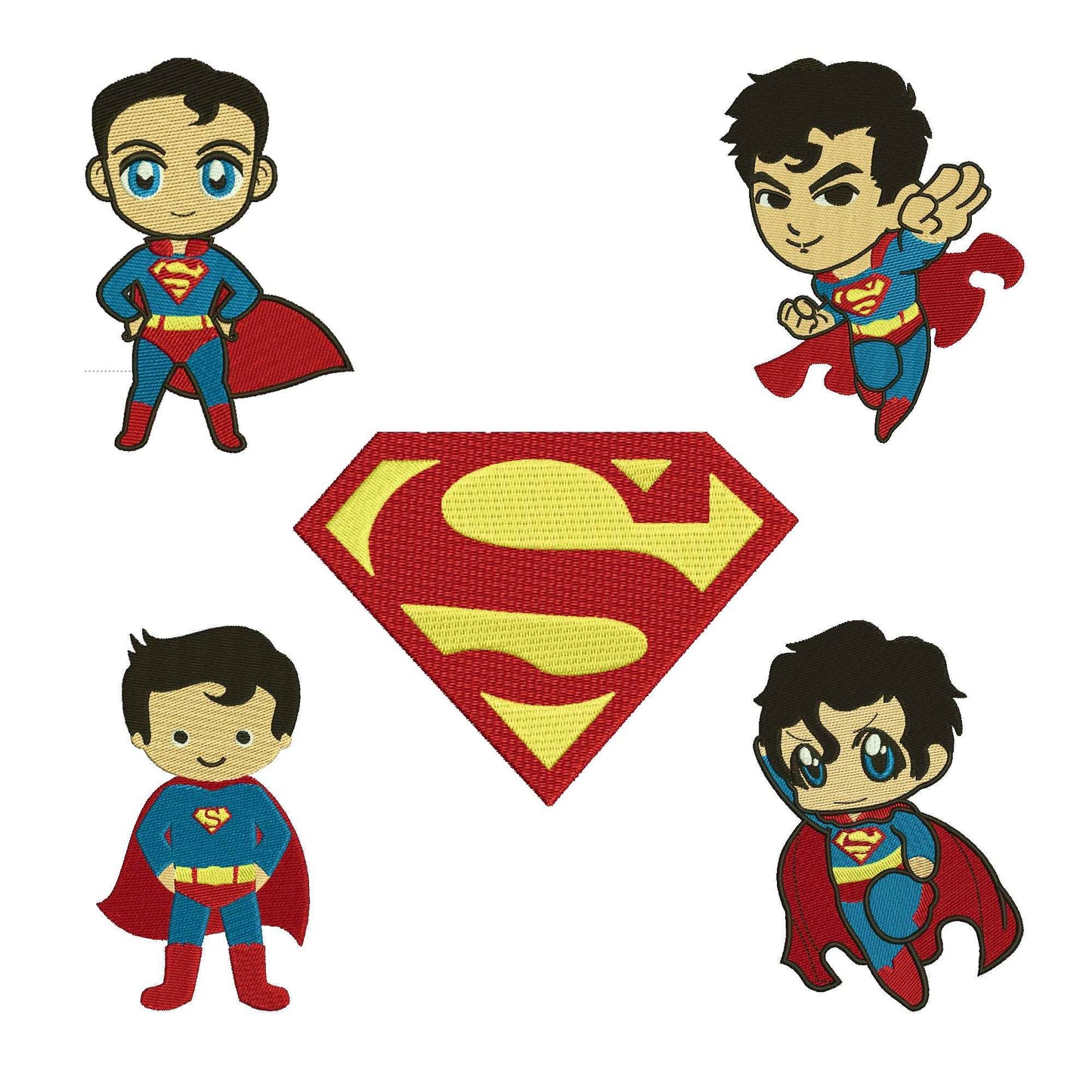 Man Superhero machine embroidery bundle