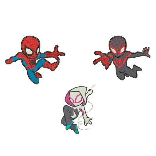 Spider Friends Superhero machine embroidery bundle