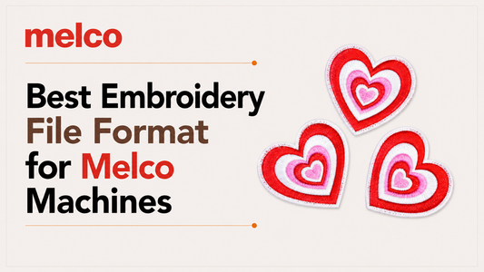 Best embroidery file format for Melco machines featuring custom heart embroidery designs in EXP format.