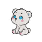 Cute white bear embroidery designs for machine - 01042402