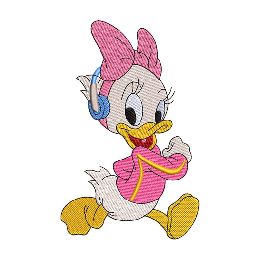 Workout Daisy Duck Embroidery Design - 010541