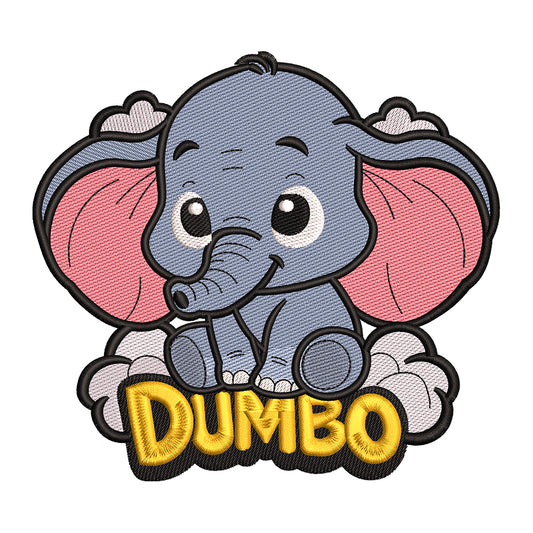 Baby Dumbo on a Cloud Embroidery Design - 010557