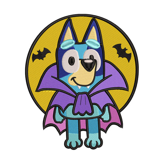 Halloween Vampire Bluey Embroidery Design - 010563