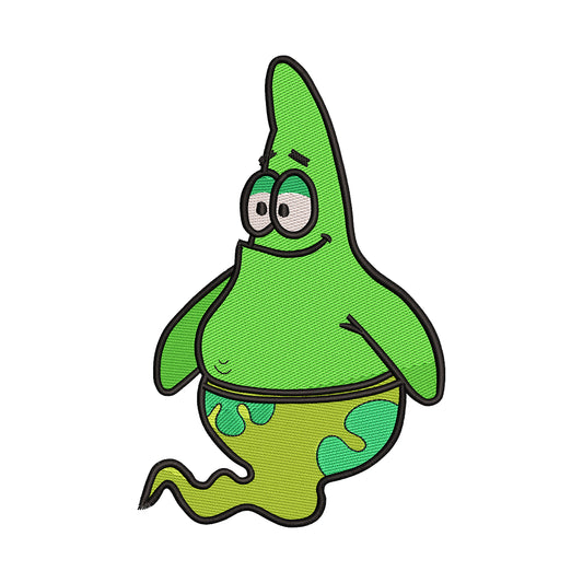 Ghost Patrick Star Embroidery Design - 010564