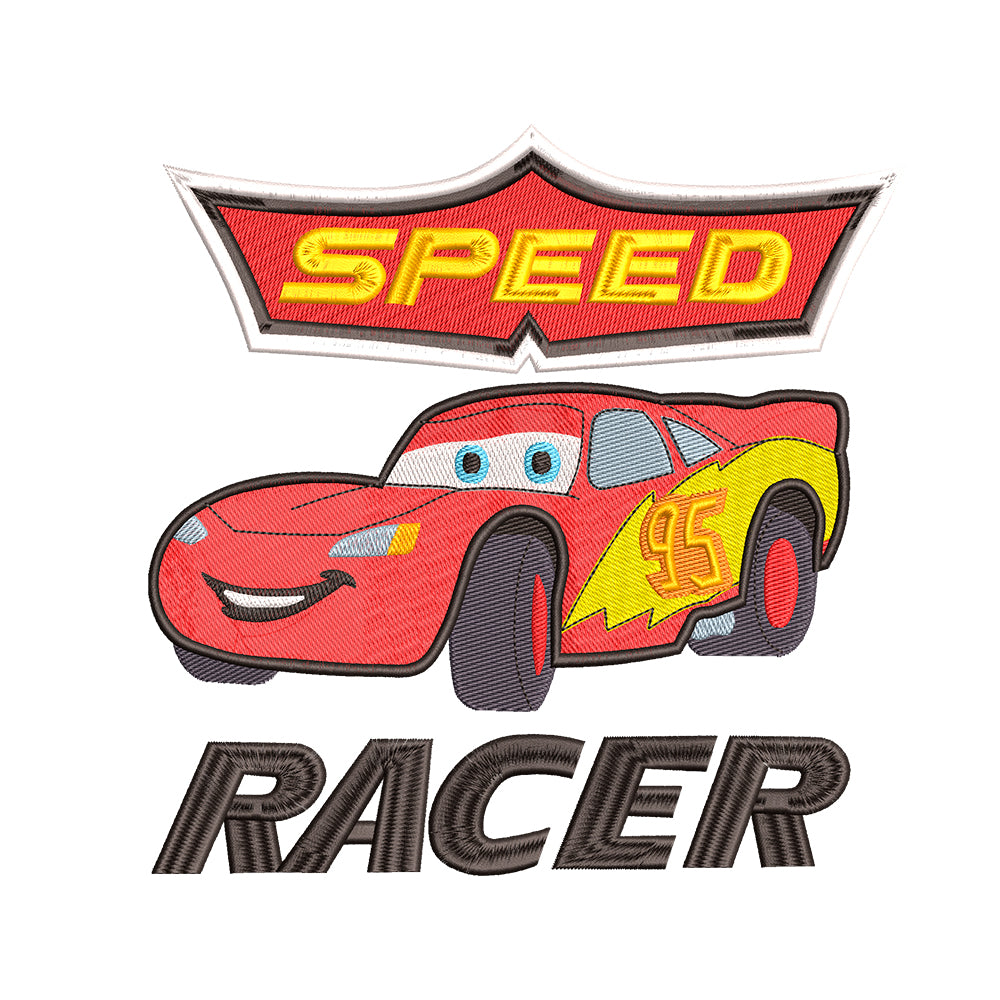 Lightning Mcqueen embroidery designs for machine - 010910