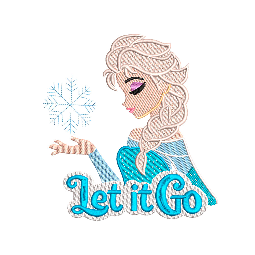 Elsa embroidery designs let it go - 010916