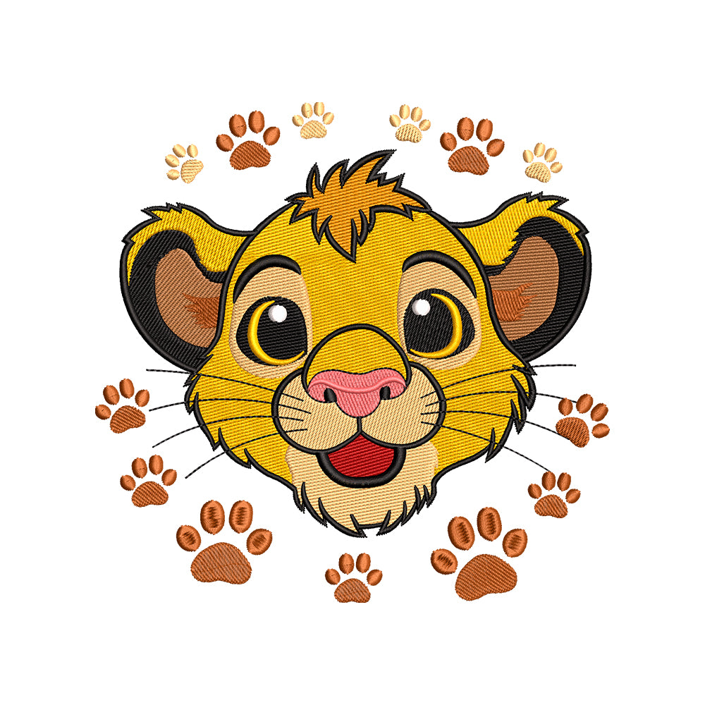 Simba embroidery designs for machine - 010927