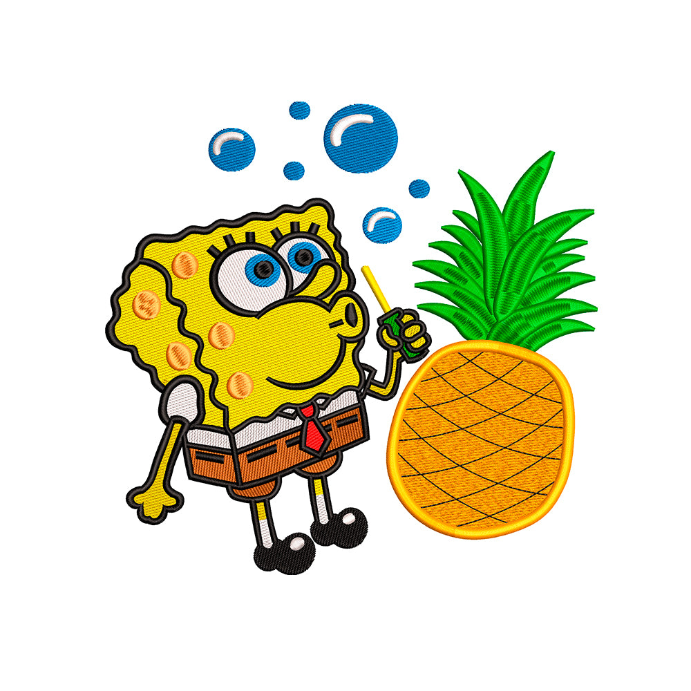 Spongebob embroidery designs for machine - 011036