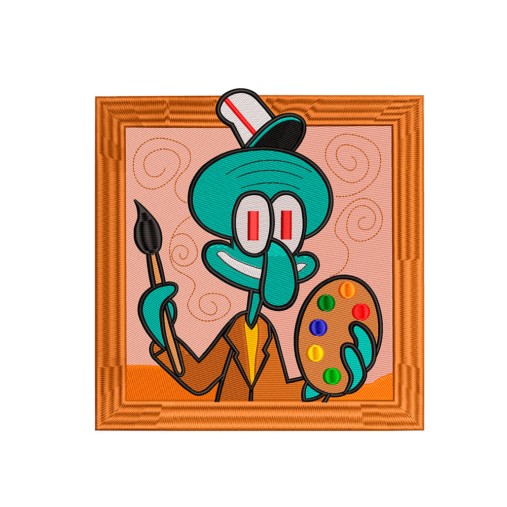 Squidward embroidery designs for machine - 011043