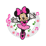 Minnie mouse embroidery designs music - 011052