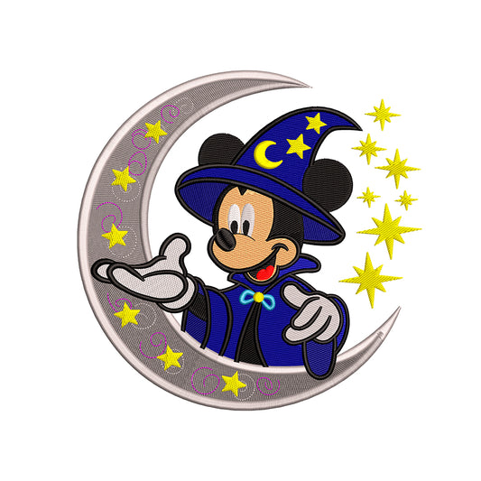 Wizard Mickey mouse embroidery designs for machine - 011053