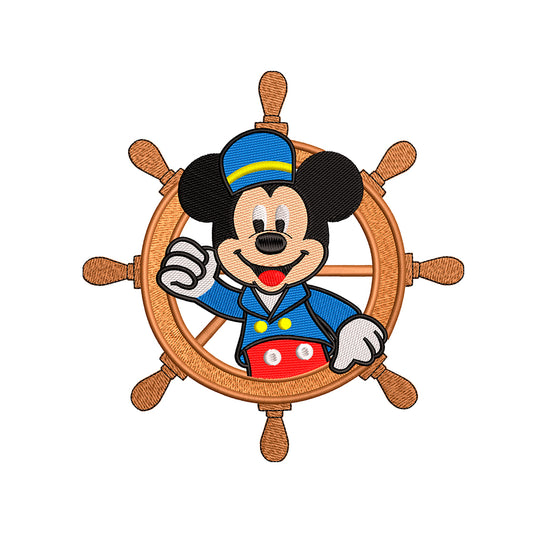 Captain Mickey mouse embroidery designs - 011054