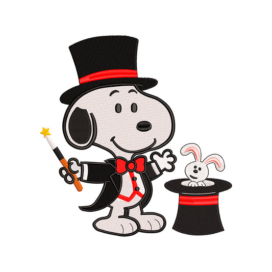 Snoopy embroidery designs magic show - 011063