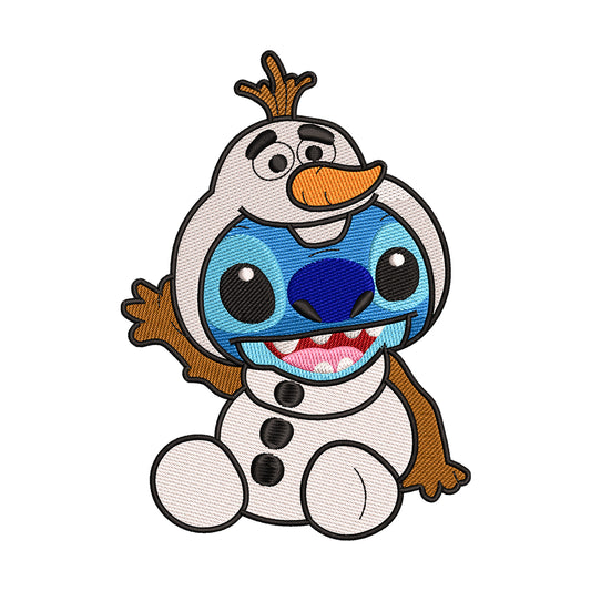 Stitch as Olaf Embroidery Design - 02060105