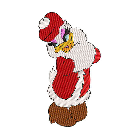 Winter Daisy Duck Embroidery Design - 02060106