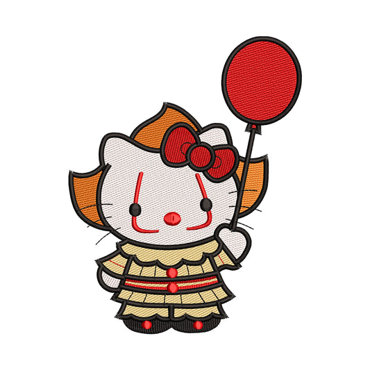 Hello Kitty as Pennywise Embroidery Design - 02060115