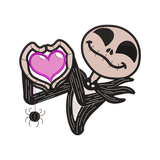Jack Skellington Heart Hands Embroidery Design - 02060147