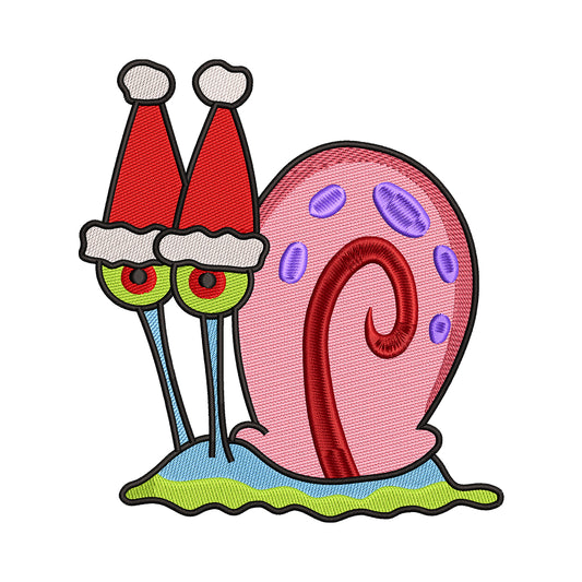 Christmas Gary the Snail Embroidery Design - 02060150