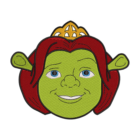 Princess Fiona Ogress Portrait Embroidery Design - 02060159