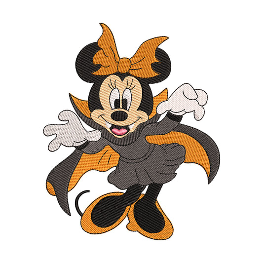 Halloween Vampire Minnie Mouse Embroidery Design - 02060184