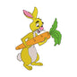 Rabbit with Giant Carrot Embroidery Design - 02060197