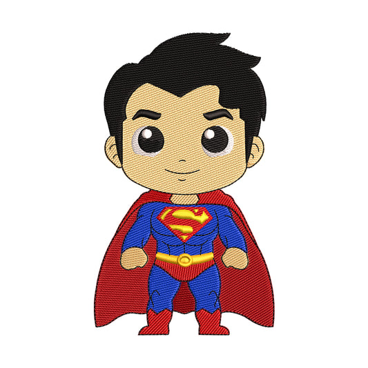 Chibi Superman Embroidery Design - 02060199