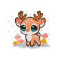 Cute deer embroidery designs winter - 021207