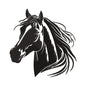 Elegant Horse Head embroidery designs for machine - 0212153