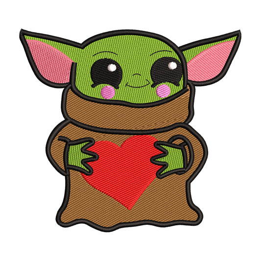 Grogu embroidery designs for machine - 0212159