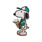 Snoopy with flowers embroidery designs - 021238