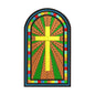Stained Glass Cross embroidery designs for machine - 021258