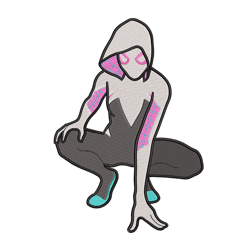 Spider-Gwen embroidery designs for machine - 021286