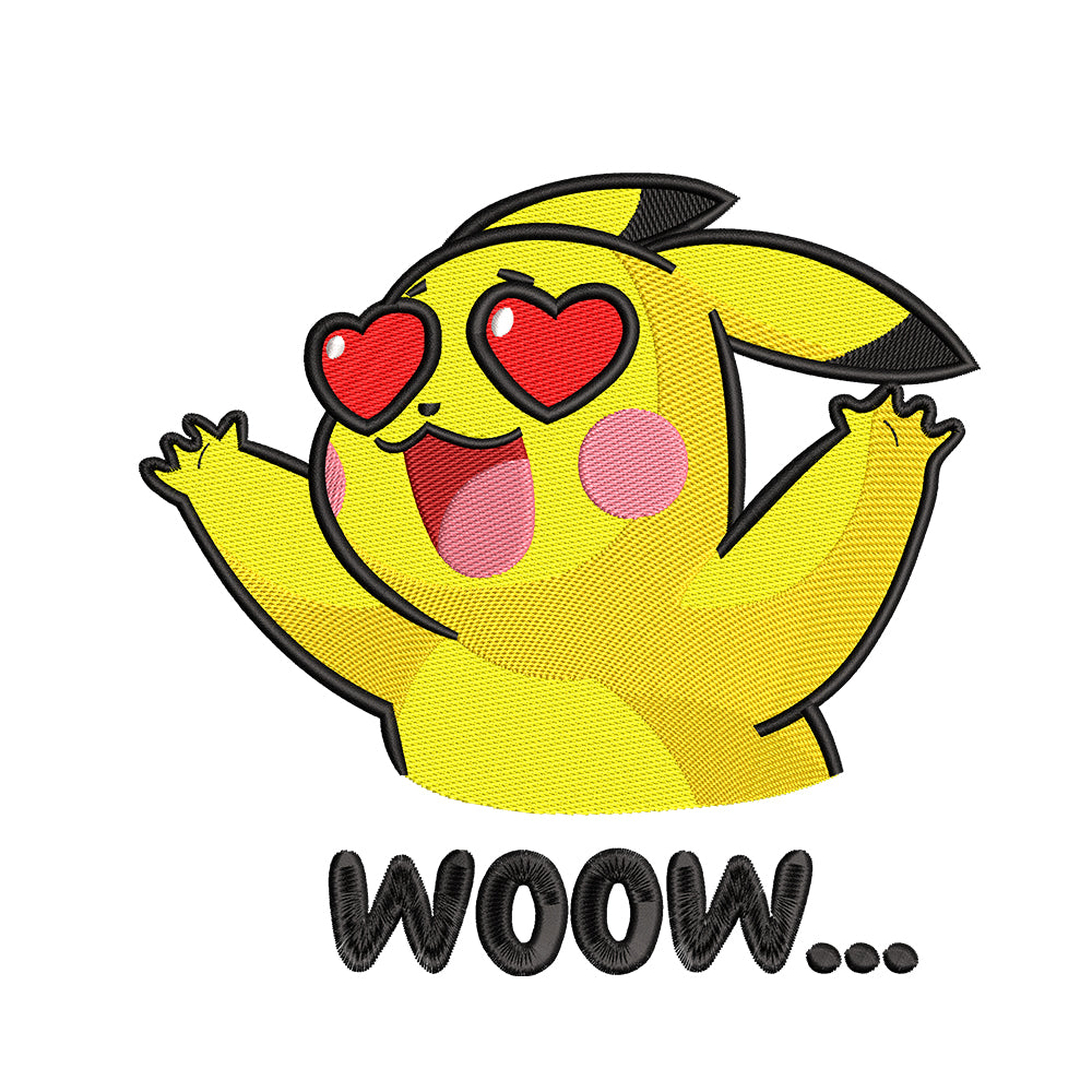 Pikachu embroidery designs for machine - 021299
