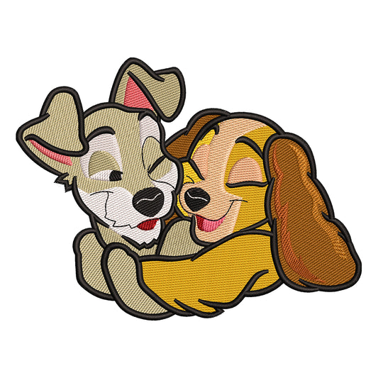 Lady and the Tramp embroidery designs for machine - 022537