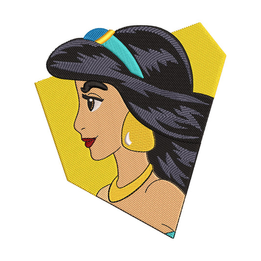 Princess Jasmine embroidery designs for machine - 022539