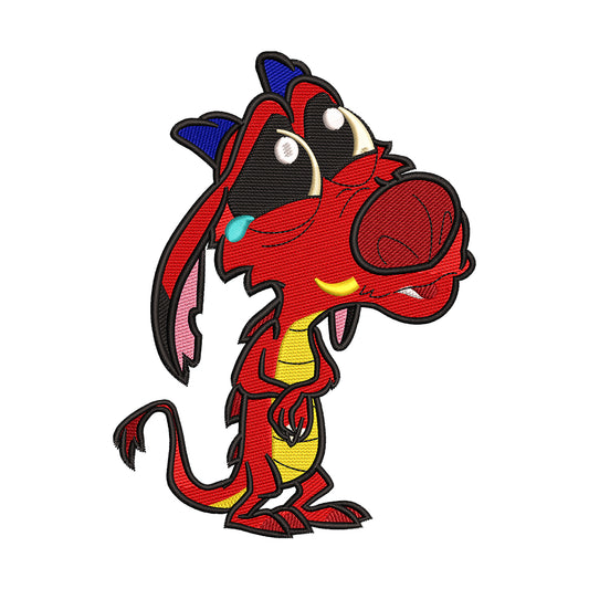 Mushu embroidery designs for machine - 022549