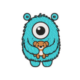 Cute monster embroidery designs for machine - 03052408
