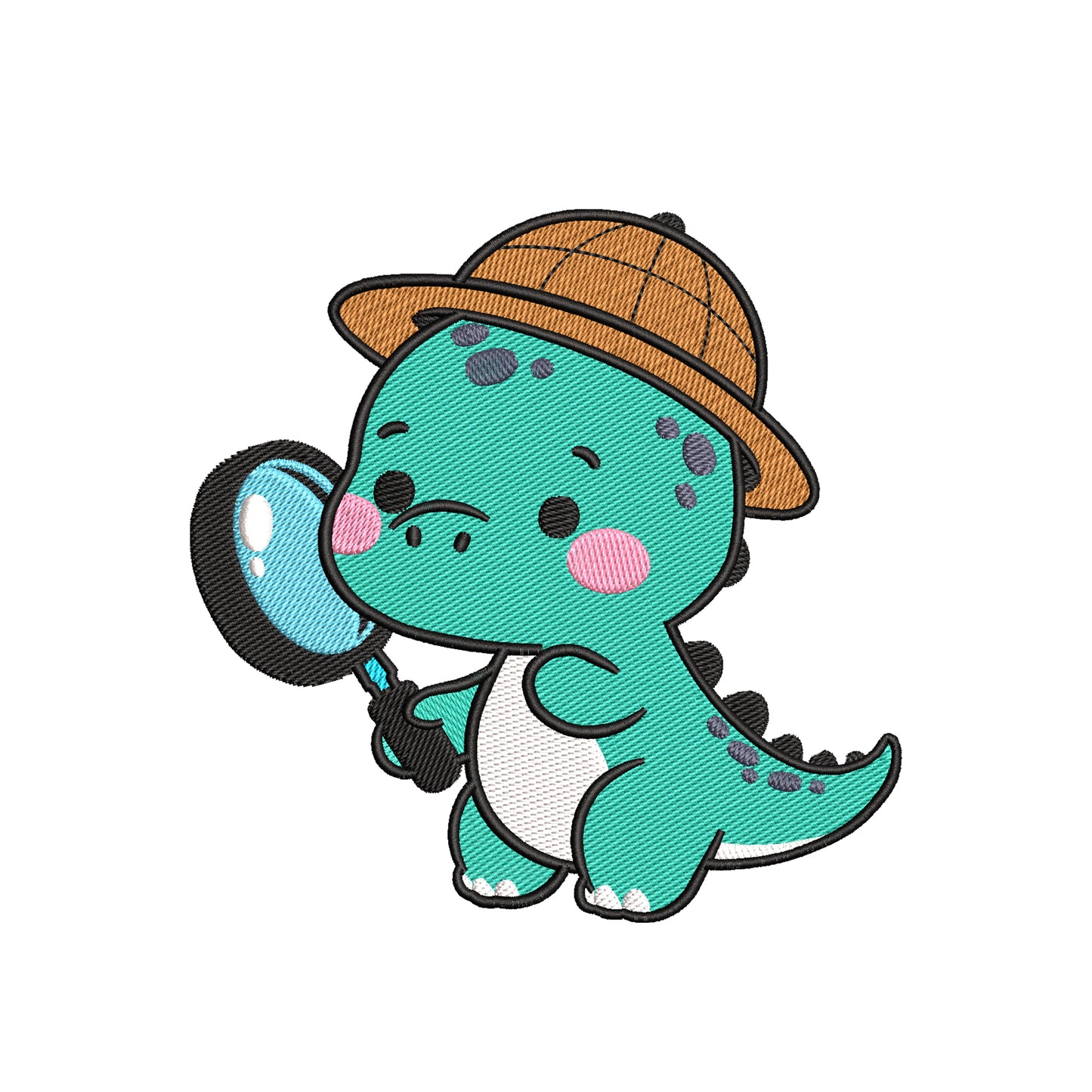 Detective dino embroidery designs for machine - 03052411