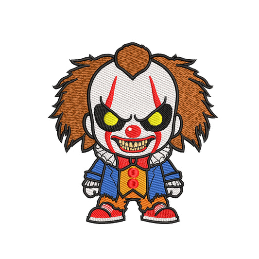 Creepy halloween clown embroidery designs for machine - 03052415